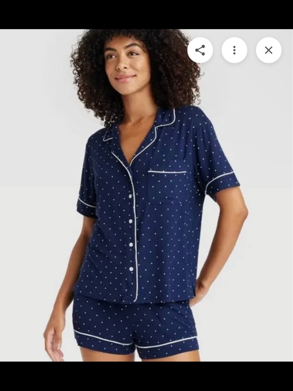 Auden Navy & White Polka Dot Pajama Set
